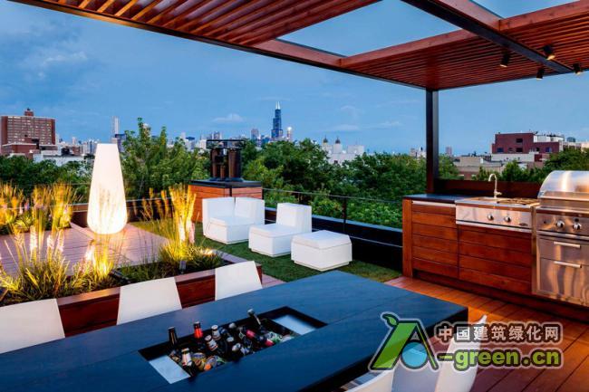 屋顶绿化的照片