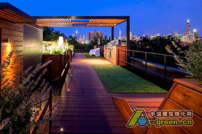 屋顶绿化的照片